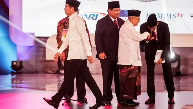 Sandiaga Uno, Prabowo Subianto, Joko Widodo, Ma'ruf Amin