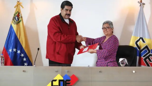 Nicolás Maduro y Tibisay Lucena