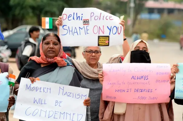 হামলার বিরুদ্ধে হায়দরাবাদে নারীদের বিক্ষোভ