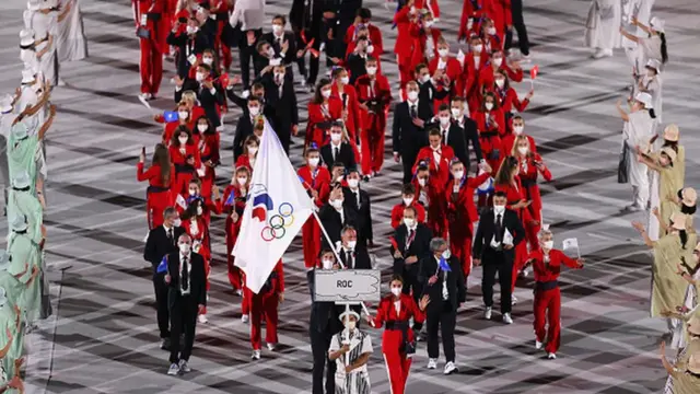 Сборная России на открытии Олимпийских Игр в Токио