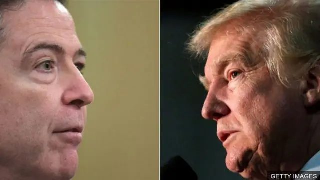 Ông James Comey (trái)