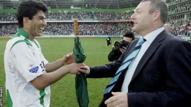 Luis Suárez e Ron Jans