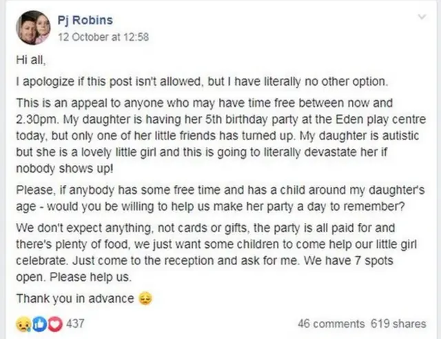 Facebook post