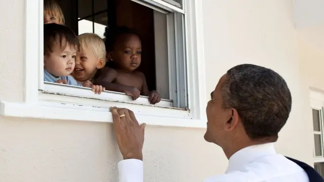 Barack Obama e crianças