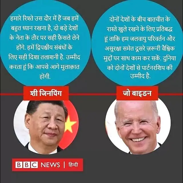 जी 20 सम्मेलन में शी जिनपिंग और जो बाइडन