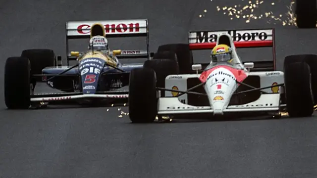 Найджел Манселл и Айртон Сенна