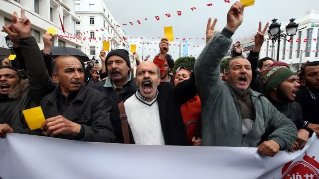 Tunus'ta protesto