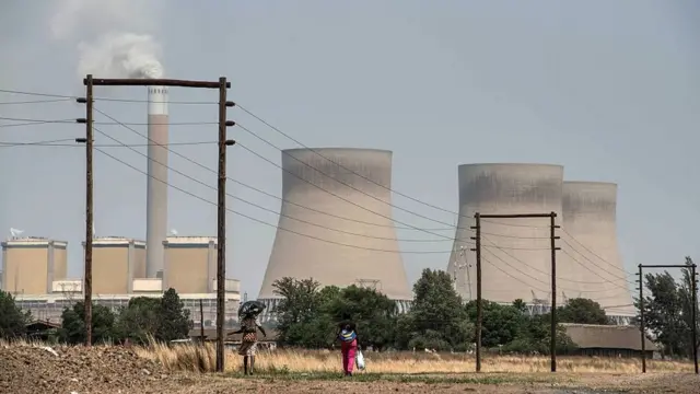 La centrale à charbon de Kendal à Witbank en Afrique du Sud.