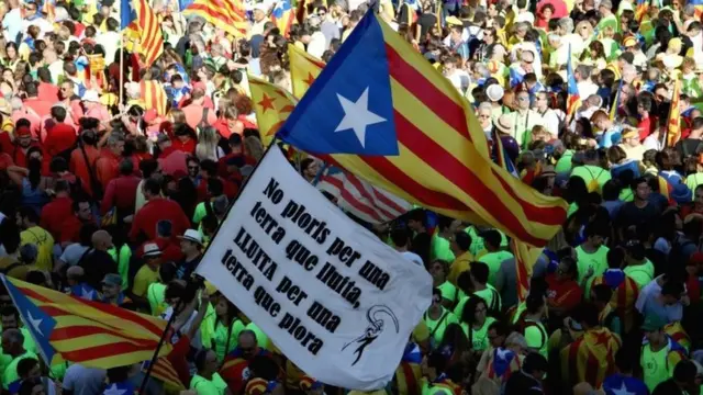 протести у Барселоні 11 вересня в День незалежності Каталонії