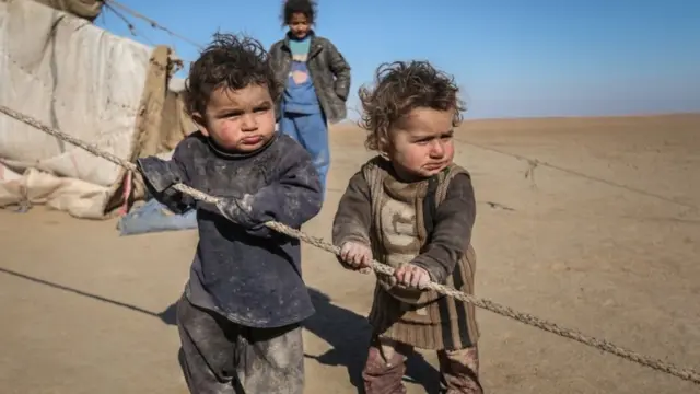 أطفال بمخيم للاجئين في سوريا (أرشيف)