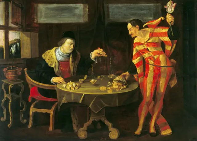 Торговля тюльпанами стала объектом сатиры для художников XVII века