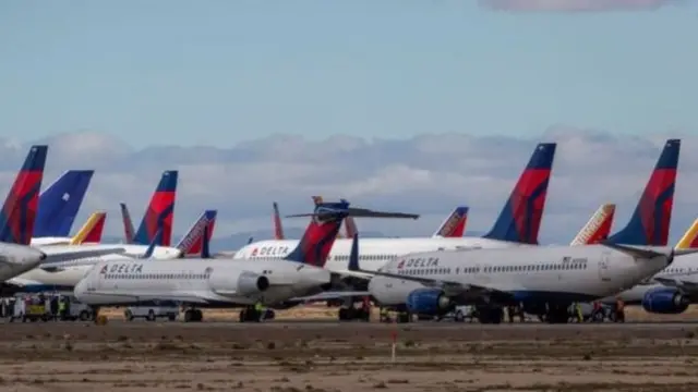 La industria de la aviación en Estados Unidos está prácticamente colapsada.