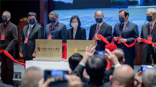 蔡英文在1月22日出席由“蒋经国基金会”举办的蒋经国图书馆落成典礼致词。