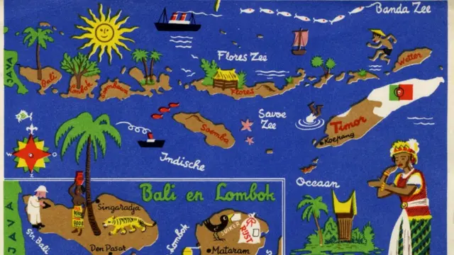 Peta kepulauan dari Bali hingga NTT.