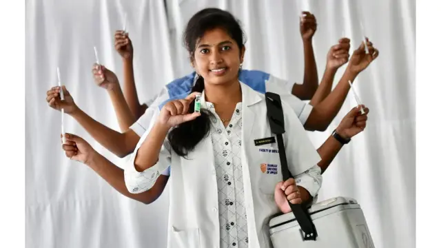 Petugas kesehatan, India, Oktober 2021