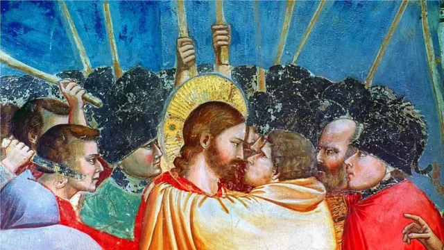 تفصيل من لوحة "قبلة يهوذا" جوتو دي بوندوني