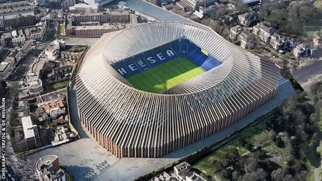 Vista aérea del nuevo Stamford Bridge (Foto: ChelseaFC/ Herzog & de Meuron)