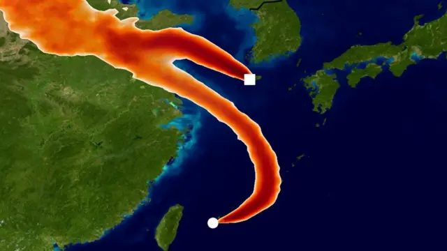 位于韩国和日本探测到CFC-11排放,后来发现主要来源很可能在中国。