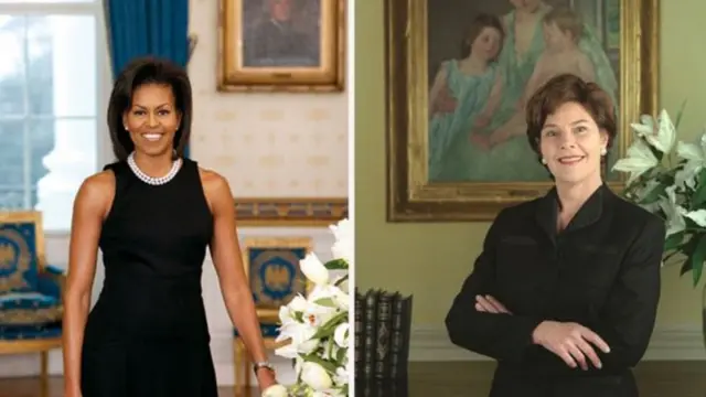 ميشيل أوباما ولورا بوش