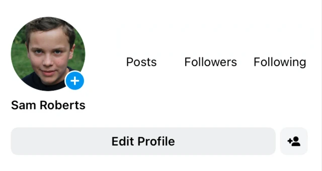 We created a profile for "Sam" across several social media platforms