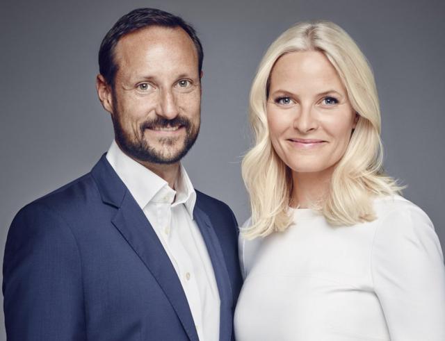 Crown Prince Haakon pictured with Princess Mette-Marit