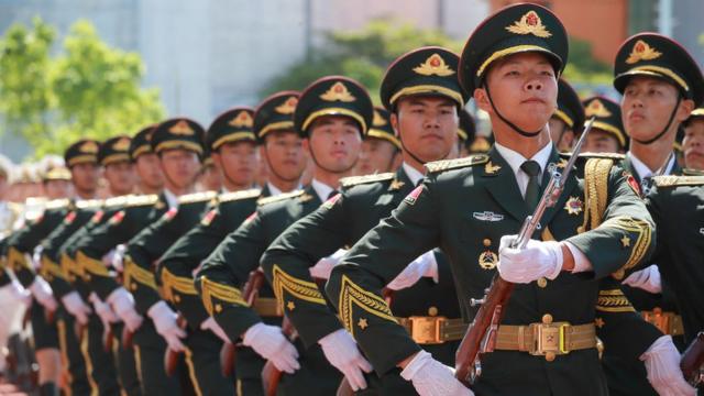 Soldados del Ejército de Liberación Popular chino.