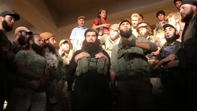 Combatientes de Jabhat Fateh al Sham en el sur de Alepo.