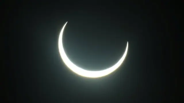 यूएईबाट सूर्य ग्रहण यस्तो देखिएको थियो