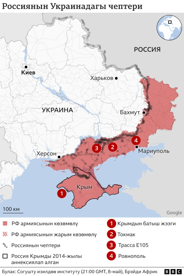 Россиянын Украинадагы чептери