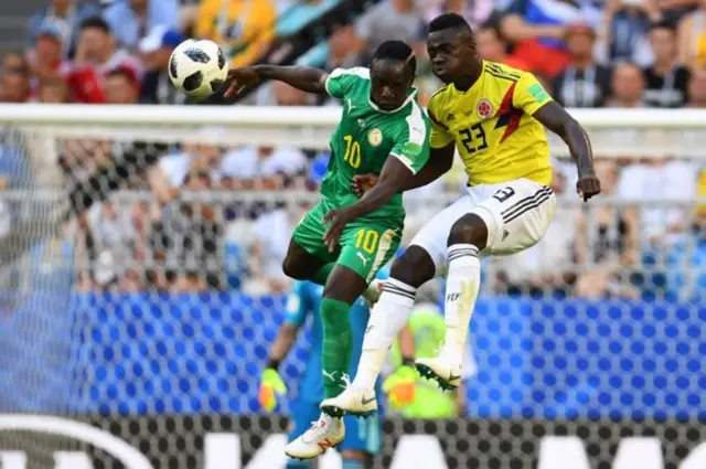 Senegal yabonye amahirwe yo gutsinda ariko na rutahizamu Sadio Mané yananiwe kumenera muri ba myugariro ba Colombia