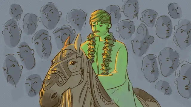 ઘોડી પર દલિતની પ્રતીકાત્મક તસવીર