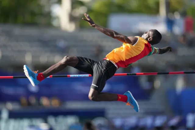 والنټین ندزانا د لوړ ټوپ اچولو سیالۍ کې