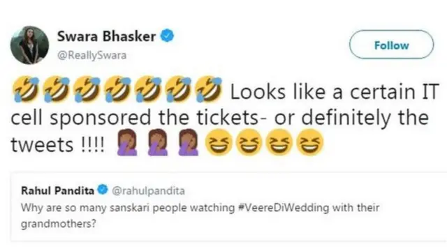 స్వర భాస్కర్ హస్తప్రయోగం వివాదం