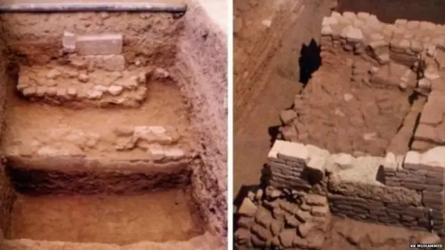 विवादित स्थल के नज़दीक हुई खुदाई का एक दृश्य