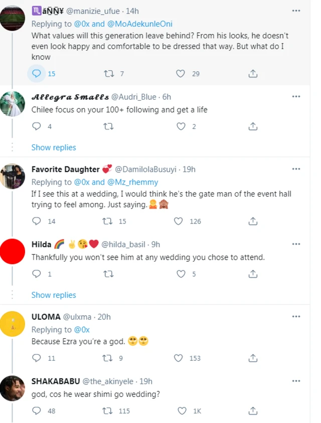 Reactions wey follow Ezra dressing