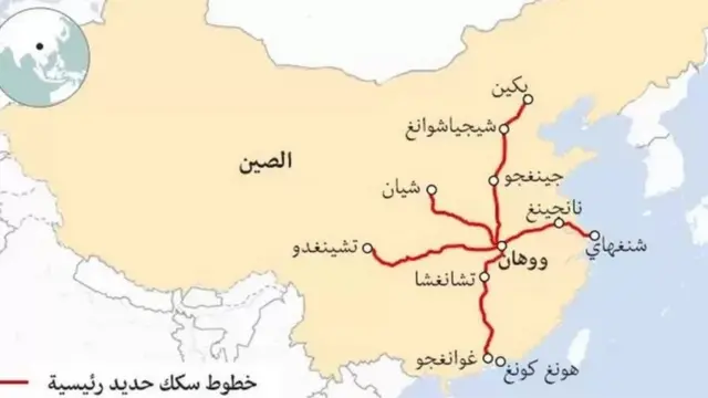 خارطة بمدن صينية