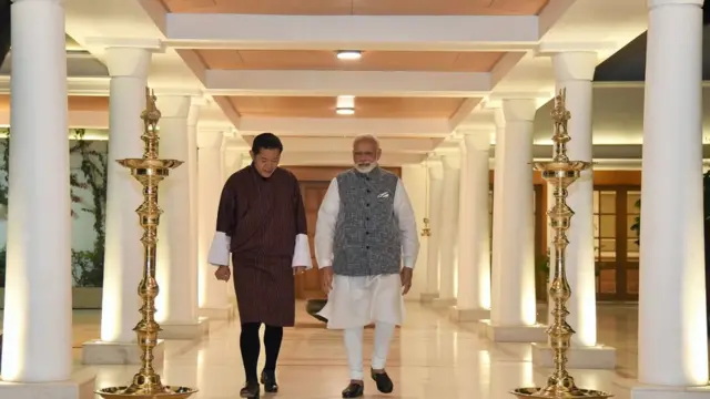 وزیر اعظم ہاؤس میں بھوٹان کے حکمراں استقبال