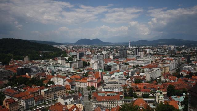 Centro de Ljubljana, capital da Eslovênia