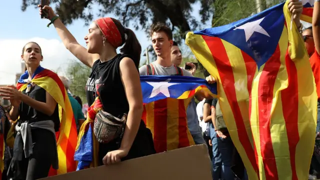Barcelona'da protestolar