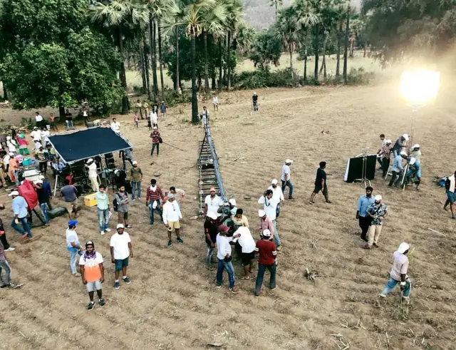 రంగస్థలం సినిమా షూటింగ్ దశ్యం