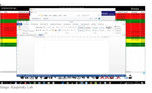 Kaspersky хакерлар компютери скирншотини ҳам эълон қилди