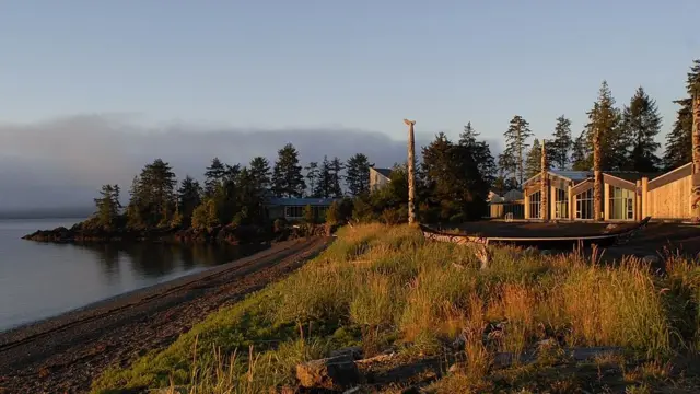 Paisaje de Skidegate, Canadá.