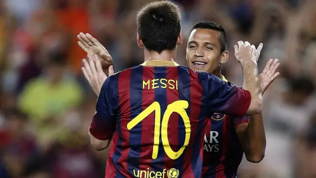 Alexis Sánchez y Messi