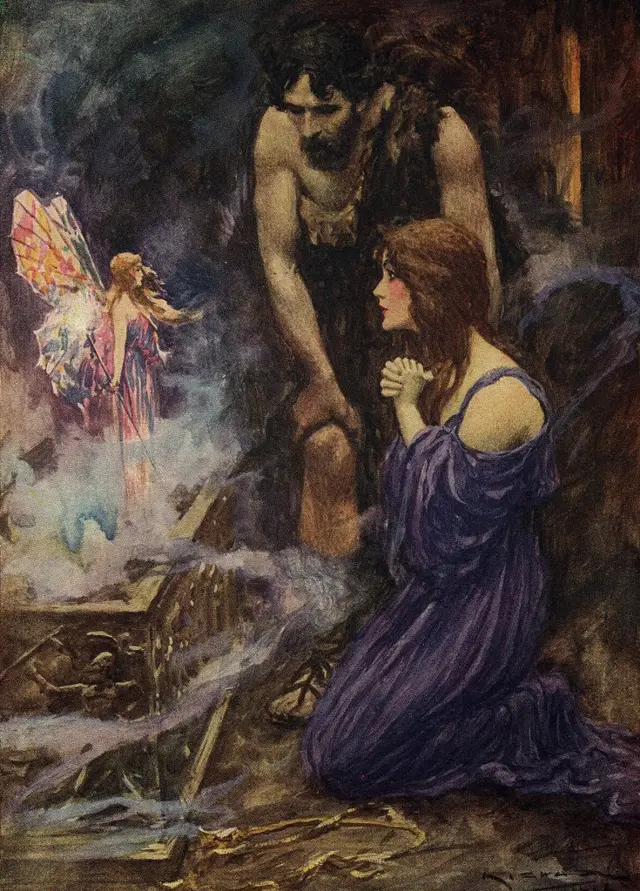 رسم لأسطورة باندورا - 1918