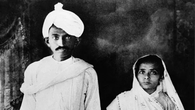 গান্ধী ও তার স্ত্রী