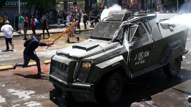 Protesta en Santiago