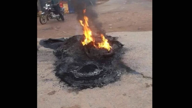 Tire na-agba ọkụ