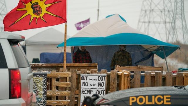 Manifestacion indigena en Canada