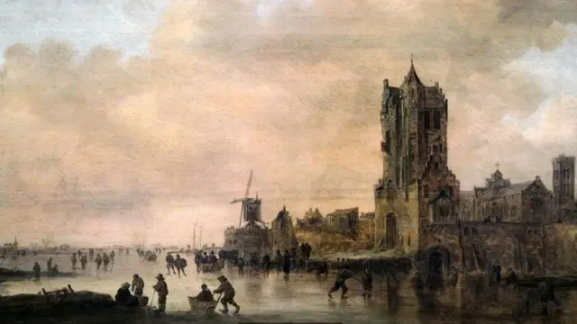 "Los patinadores de Utrecht, de Jan van Goyen