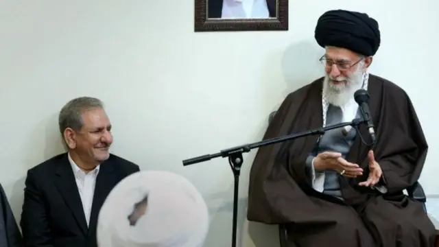 اسحاق جهانگیری در ملاقات با آیت الله خامنه ای